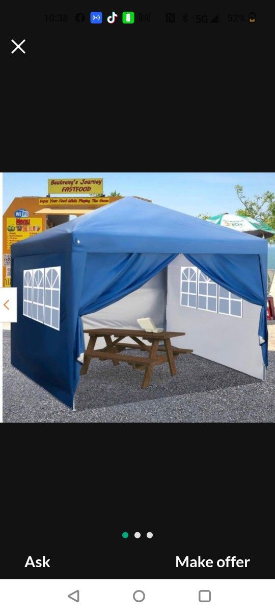 10X10 Party Tent With Side Walls