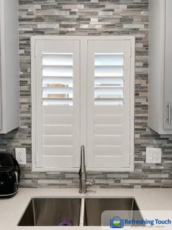 Moisture Resistant Poly Shutters, Kitchens and Baths, Custom, Installed - 909-681-7003