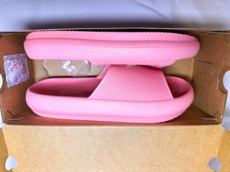 Women's Pink EVA Cushioned Lightweight Easy Clean Slip On Slide Sandals Sz XL