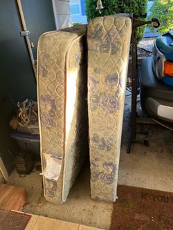 Full sz mattress, box springs, frame