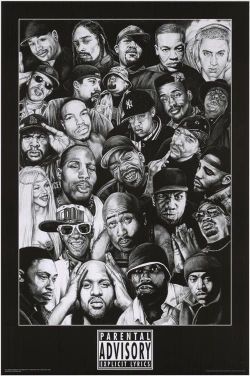 Rapper God's Black & White Wall Poster 24"x36"