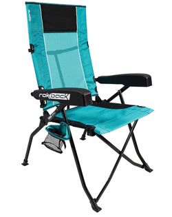 Kijaro Rok-Back Apex Rocker Chair in Turquoise