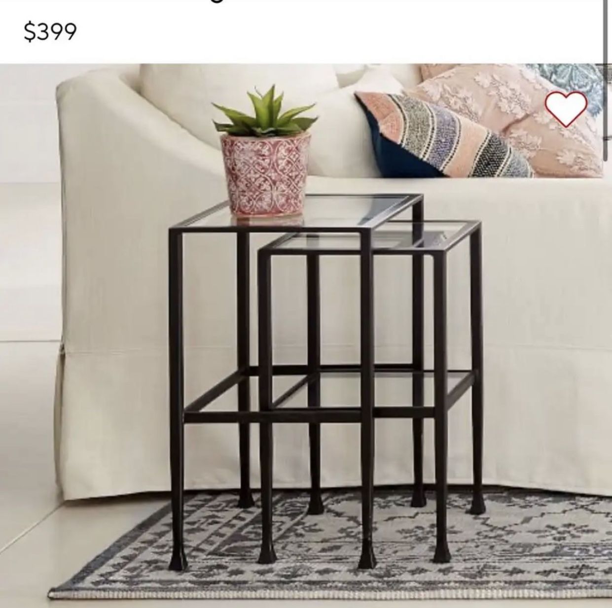 Pottery Barn Tanner Nesting End Tables