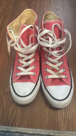 High top converse shoes, hot pink size 8