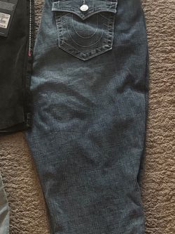 True Religion Blue Denim Capris