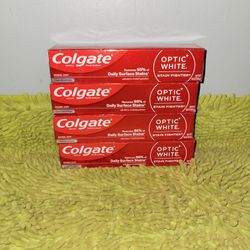 4 Colgate Optic White Stain Fighter Clean Mint Paste 6oz