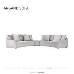 ARTEFACTO ARGAND Sectional + Matching Leather Ottoman – Miramar, FL