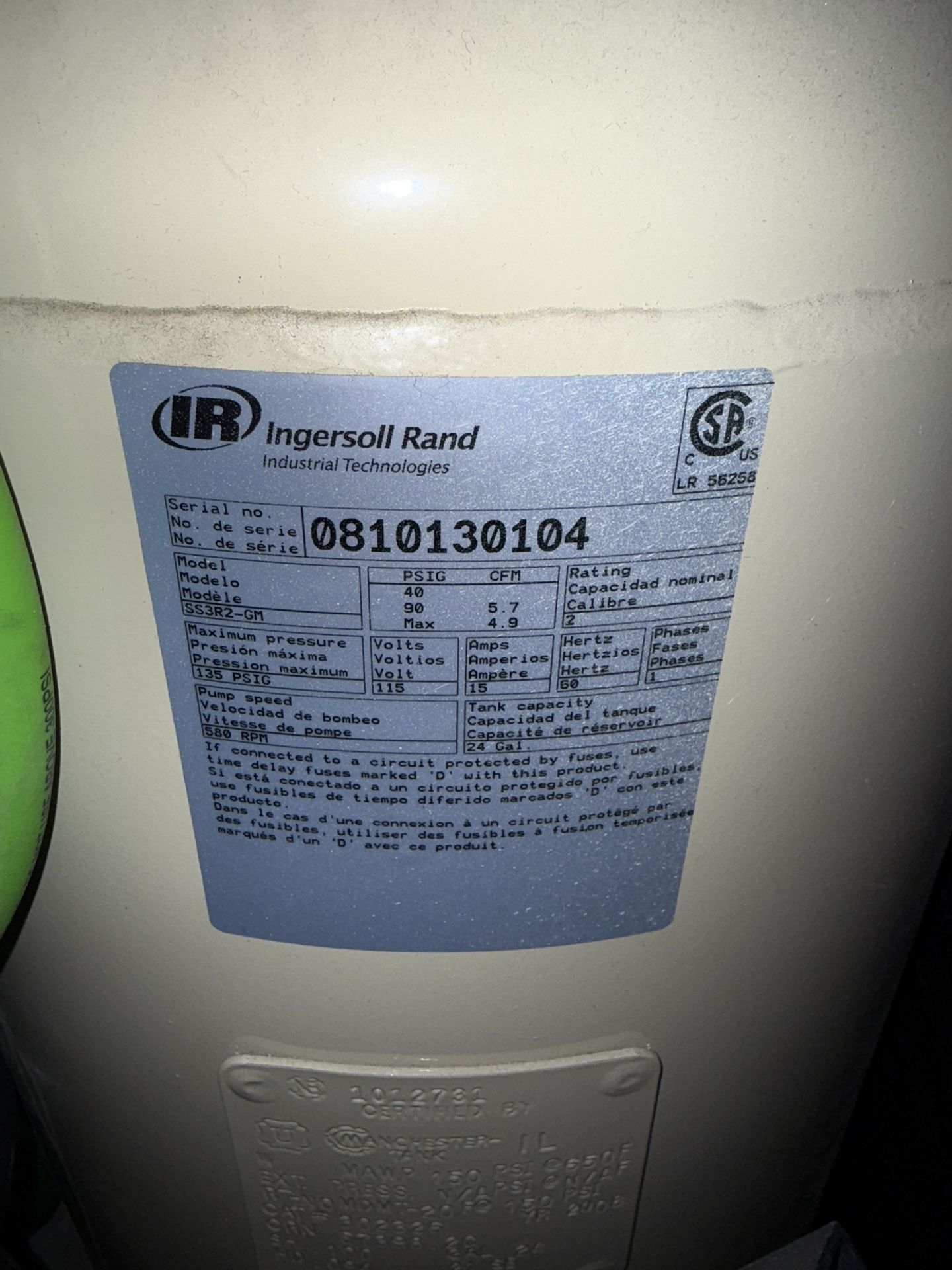 Ingersoll Rand Air Compressor