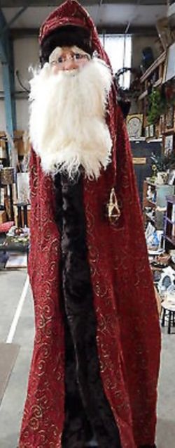 9' SANTA DELUXE TREE TOPPER ROBE CAPE CHRISTMAS DISPLAY DAN DEE LIFE SIZE DECOR