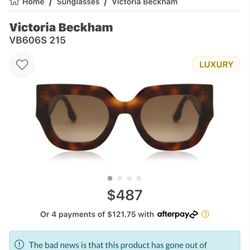 Victoria Beckham Womens Sunglasses 