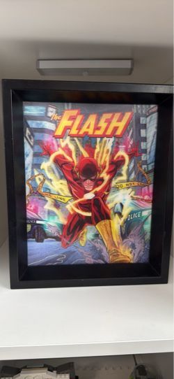 The Flash 3D Lenticular Shadow Box Wall Art 8x10 DC Comics Superhero Decor