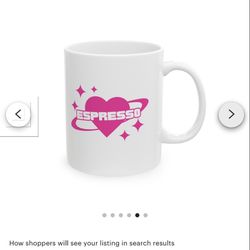 Espresso Cutesy Mug Etsy Shop
