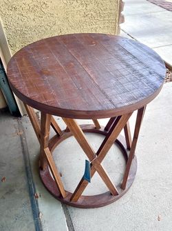 Cozayh Round Rustic Coffee End Table
