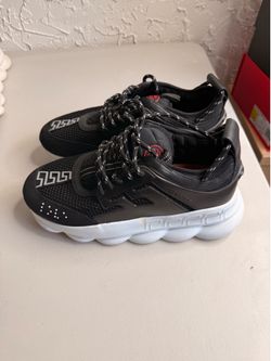 Versace Chain Reaction Sneakers – Black – Authentic