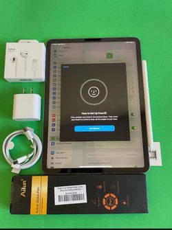 128GB Apple IPad Pro 11” 4th Generation (2022 Model / M2 chip) Wi-Fi + Cellular (5G Unlocked) Keyboard, Pen & Accessories