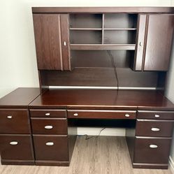 Desk and File Cabinet