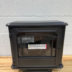 Style Selections 20.87-in W 5200 -BTU Black Metal Flat wall Fan-forced Electric Stove