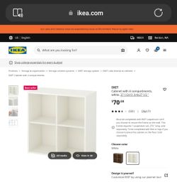 $40 - Like new - IKEA EKET Cube Storage 
w/  4 compartments, white