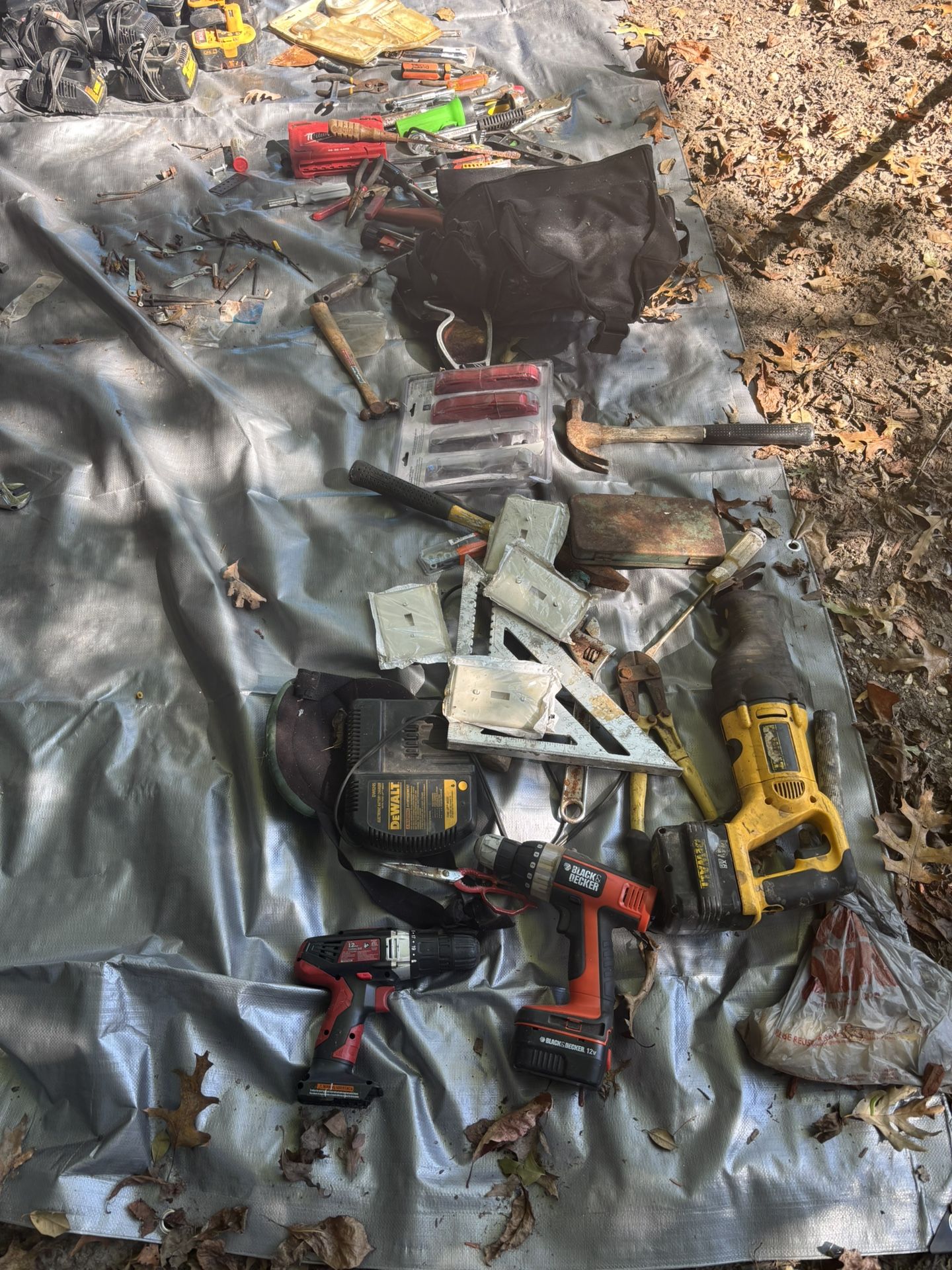 Ryobi Saws, Dewalt Drills, Bits, Hammers, Extension Cords, Shower Heads, Light Covers