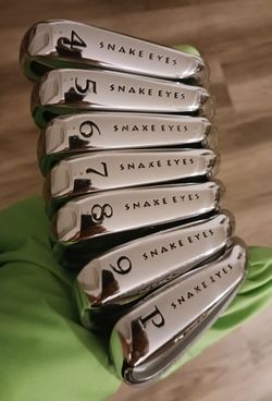 Golf Clubs Right-Handed Snake Eyes FMC-1 Forged (4-PW) 7 Total Iron Set Regular-Flex Graphite Standard Grip EXCELLENT CONDITION Firm Price