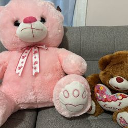 BigBuy Teddy bear evy pink And Bear with Heart, Plus The Multicolor One 