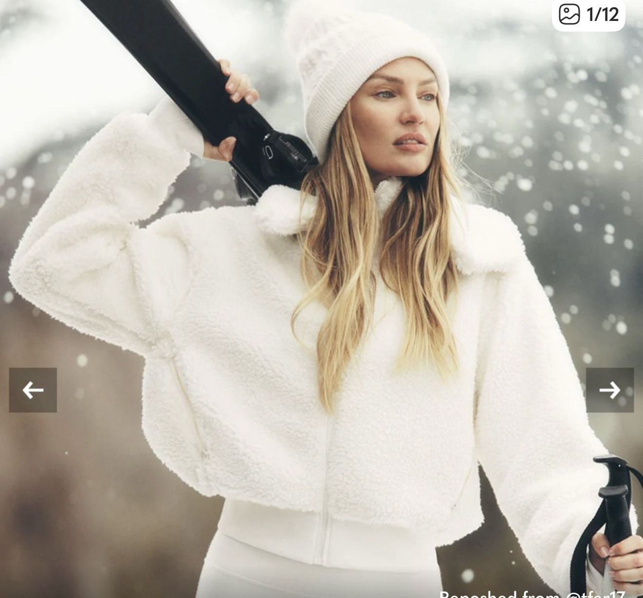 Alo Foxy Sherpa Jacket Cream XS