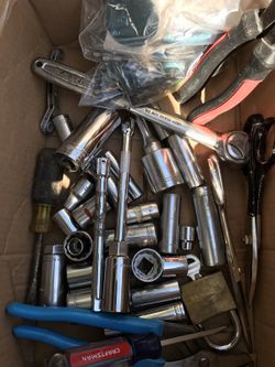 Box of tools mostly craftsman sockets
