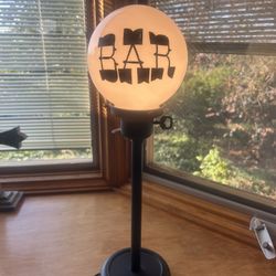 Vintage 1960's  Milk Glass Globe BAR Light Lamp