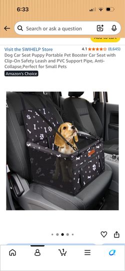 Dog car seat