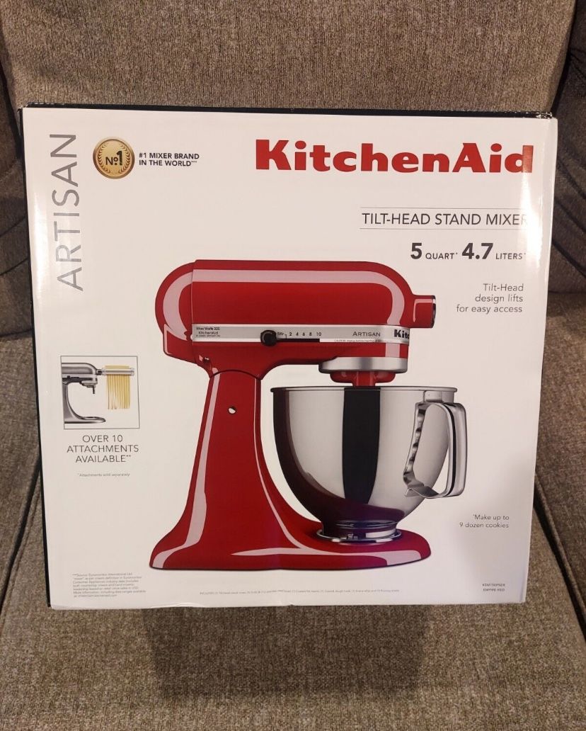 Kitchen Aid Artisan Tilt Head Stand Mixer Empire Red 5 Quart