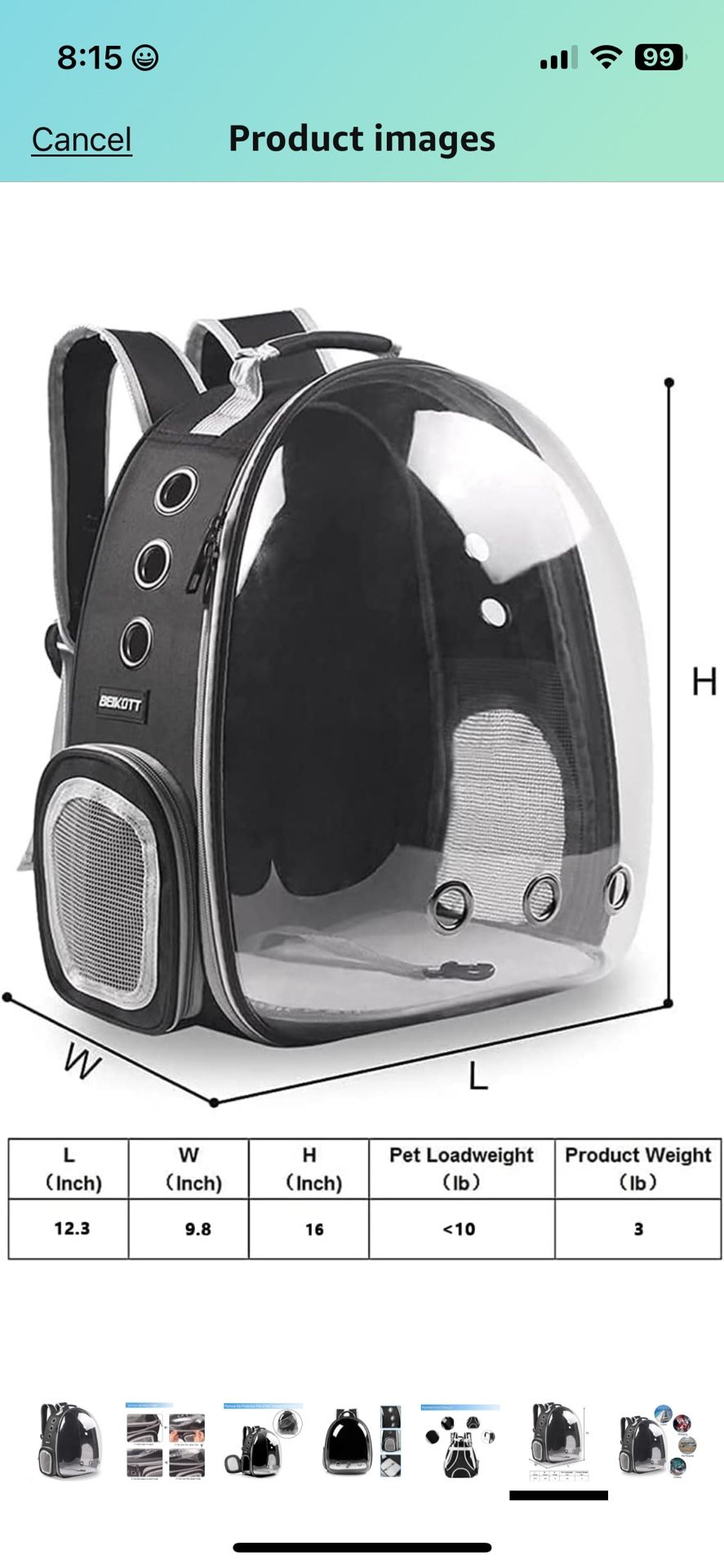 BEIKOTT Cat Backpack Carrier.