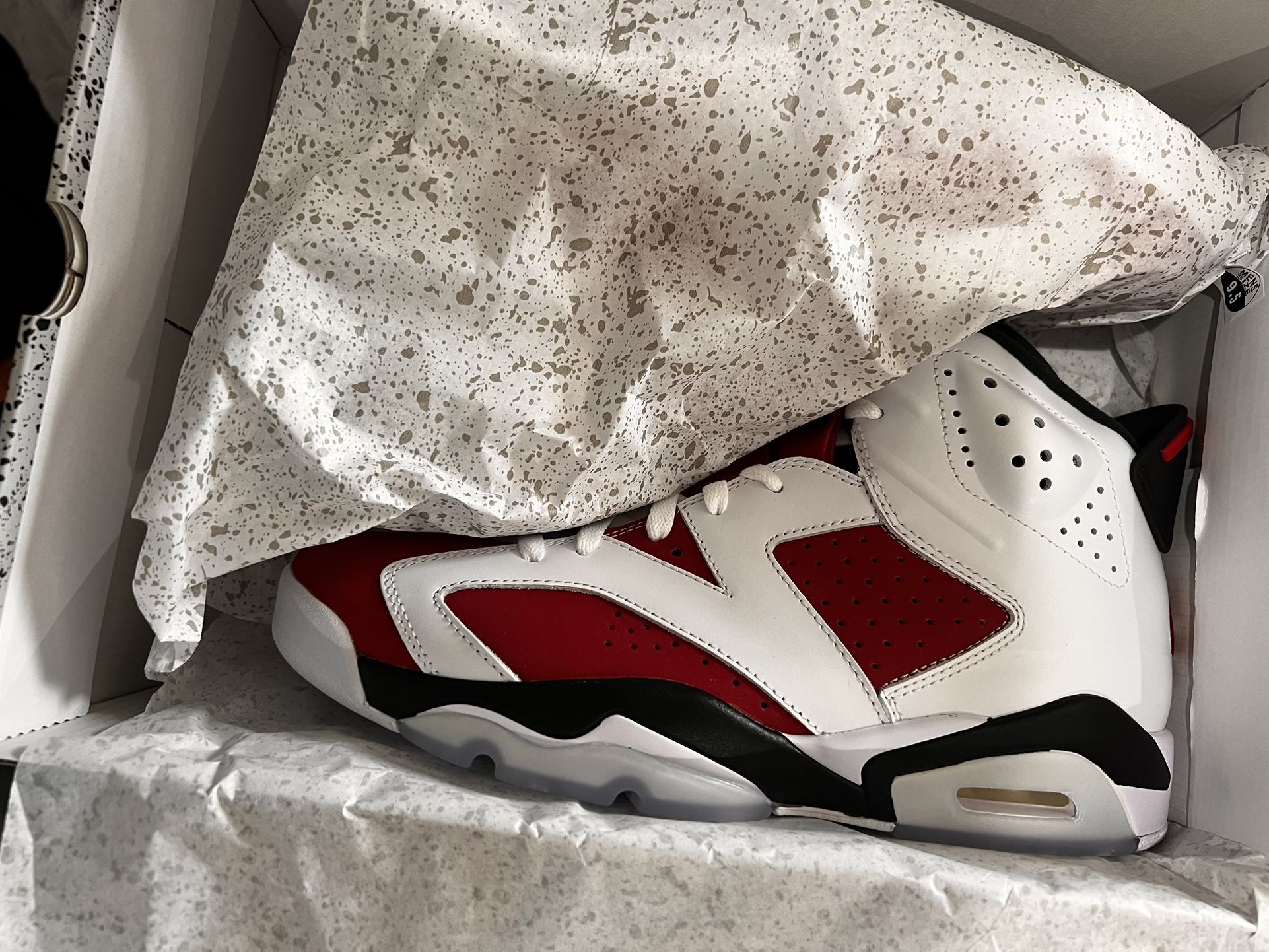 Jordan 6 Carmine 2021 DS Size 9.5