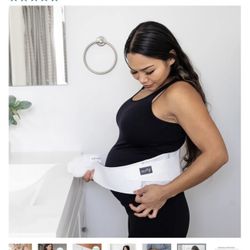 Motif Medical Pregnancy Back Brace Support Band White, Size Medium