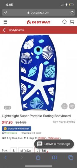 New Lightweight Super Portable Surfing Bodyboard