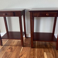 2-Beautiful Cherrywood End Tables