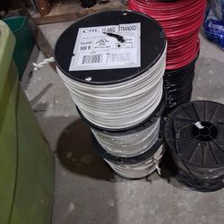#12 Stranded Wire 500ft New 3 Whites And One Black 