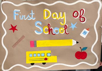 First Day of School Hand-Painted Poster / birthday or whatever you will like !