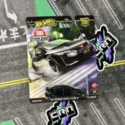 CHASE Black Honda Civic Type R Hype R Hot Wheels Premium Car Culture Ronan Run