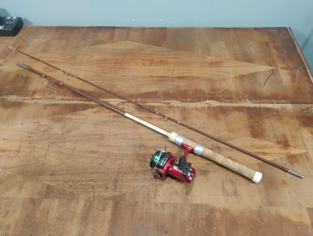 Vintage Fishing Rod Reel Combo Pole