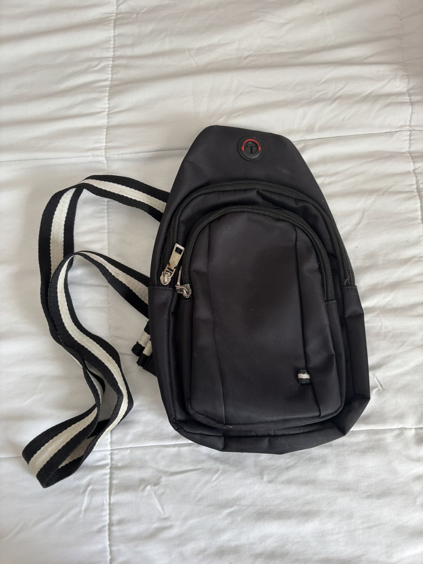 Mini black and white backpack 