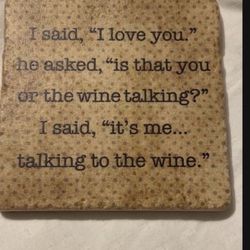 New Ceramic I Love Wine Coaster