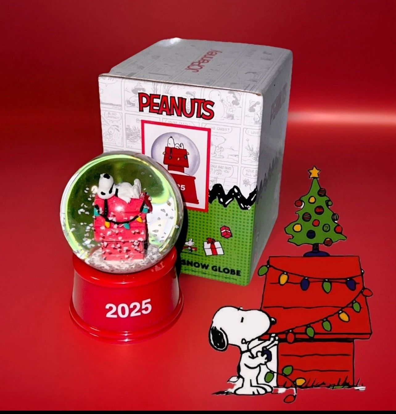 SNOOPY Snow Globe- JC Penney- 2025 Black Friday Limited Edition