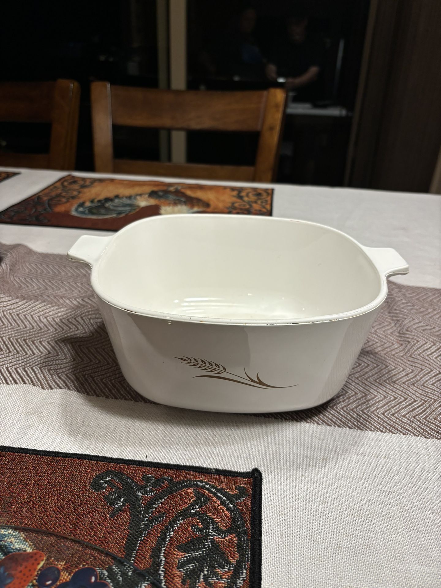 Vintage Corning Ware Golden Wheat 1 QT W-1-B Casserole Bake Dish
