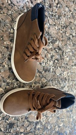 NEW - Nautica PALAR Boys Brown Navy Comfort Dress/Casual Boot Sneaker youth Size 12
