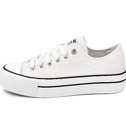 Size 7.5 JENN ARDOR Women's Platform Low Tops Sneakers Fashion Canvas Shoes Casual Walking Flats Comfortable