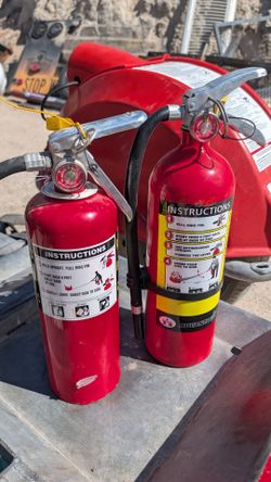 2) fire extinguisher $20 each full charge extinguishers