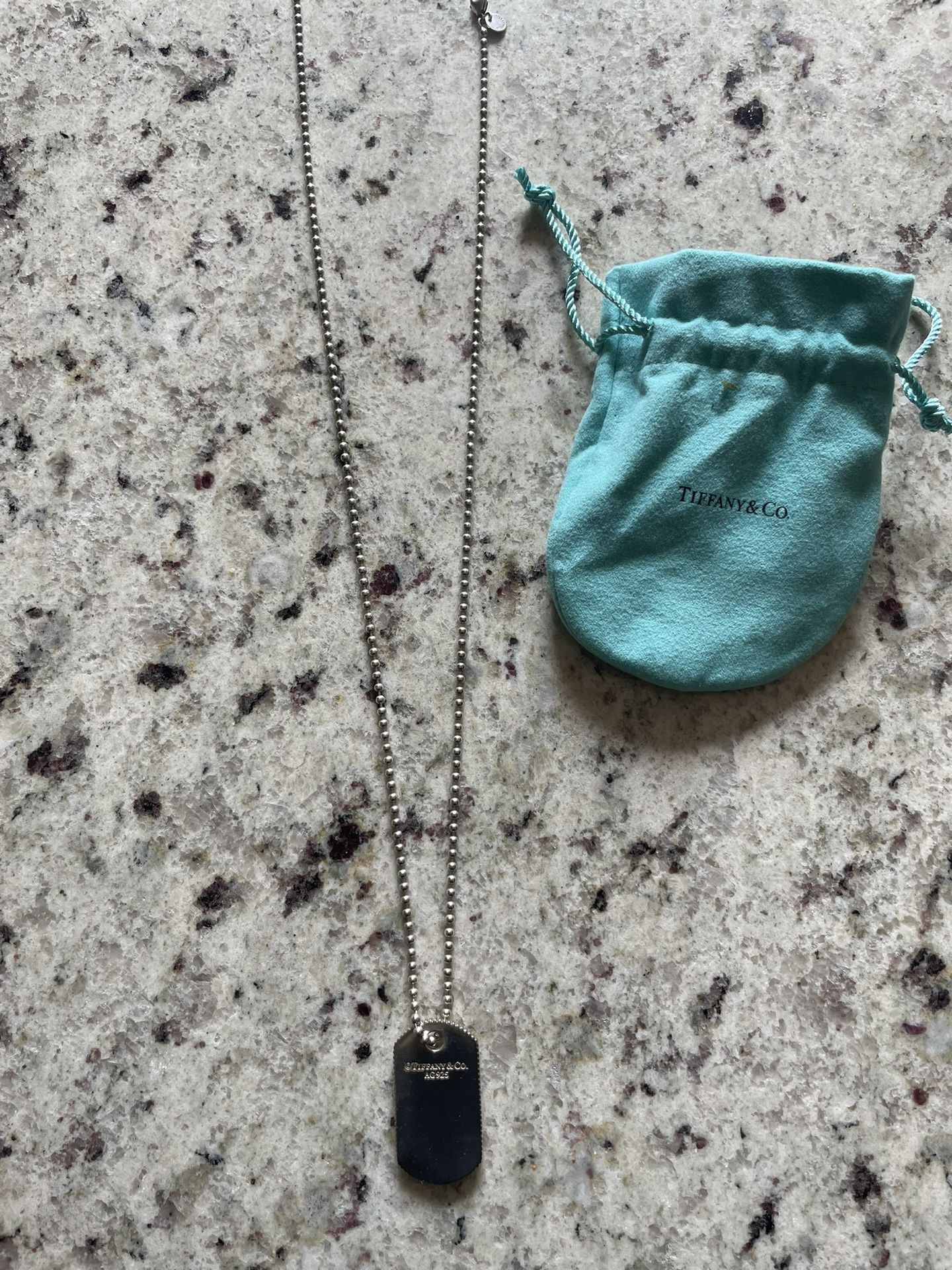 Tiffany & Co. 24” Men’s Dog Tag Necklace