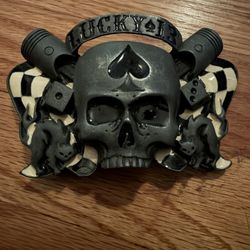 Lucky 13 Zippo Belt Buckle 