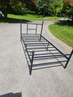 IKEA Sturdy Metal Bed Frame Twin Size Headboard /  Footboard