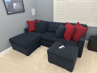 Sleeper Sofa with Chaise and Ottoman